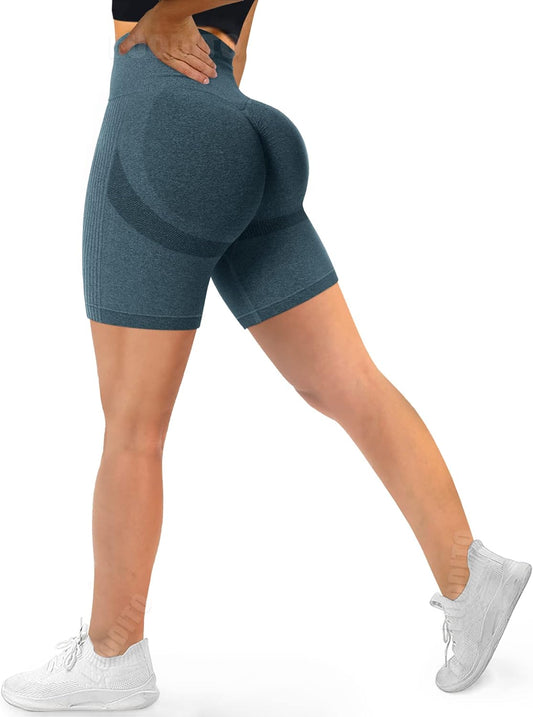 High-Waisted Scrunch Butt Lifting Shorts for Women - Seamless Contour Leggings for Gym and Yoga Workouts