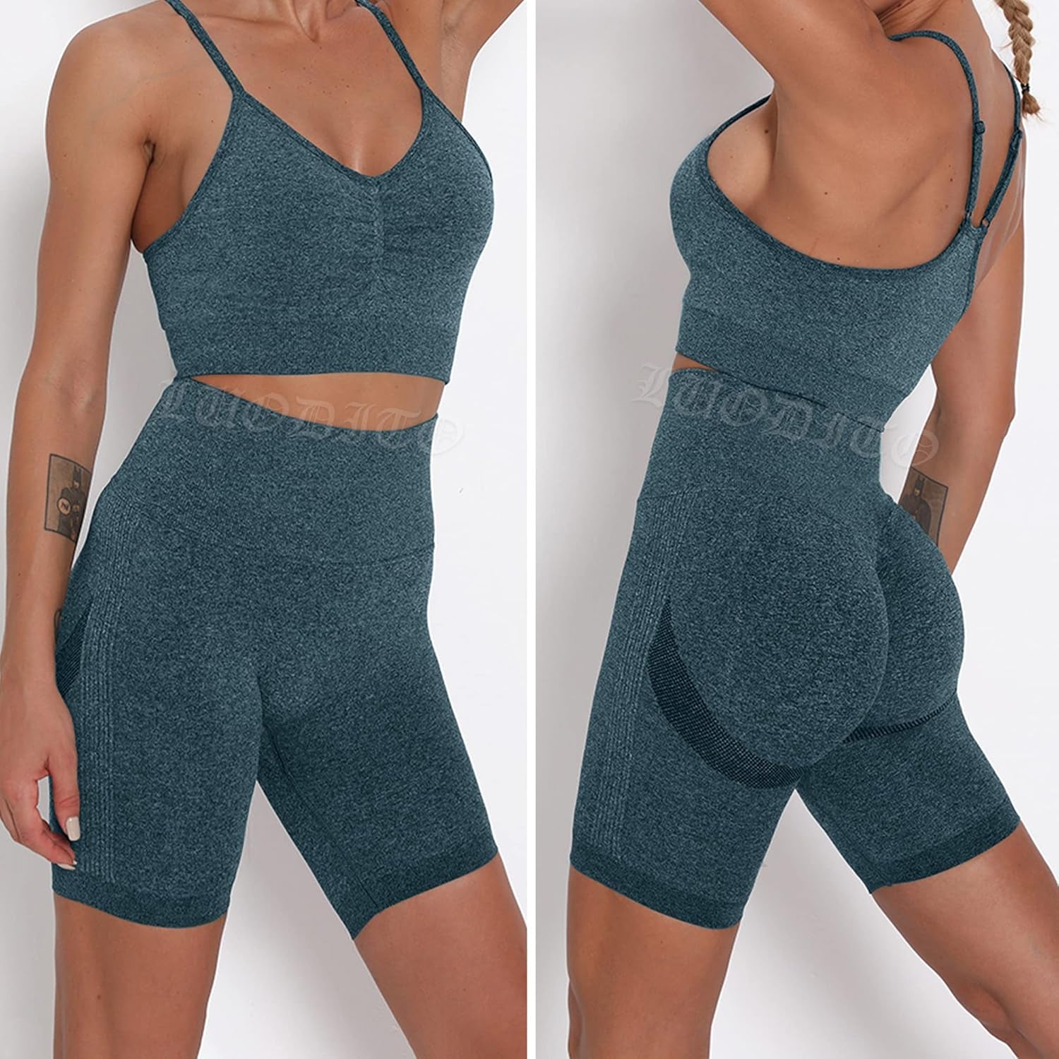 High-Waisted Scrunch Butt Lifting Shorts for Women - Seamless Contour Leggings for Gym and Yoga Workouts